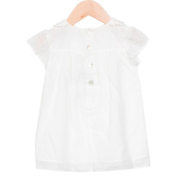 New Charabia Baby Girls’ Lace-Trimmed Cap Sleeve Dress - Picture 2 of 2